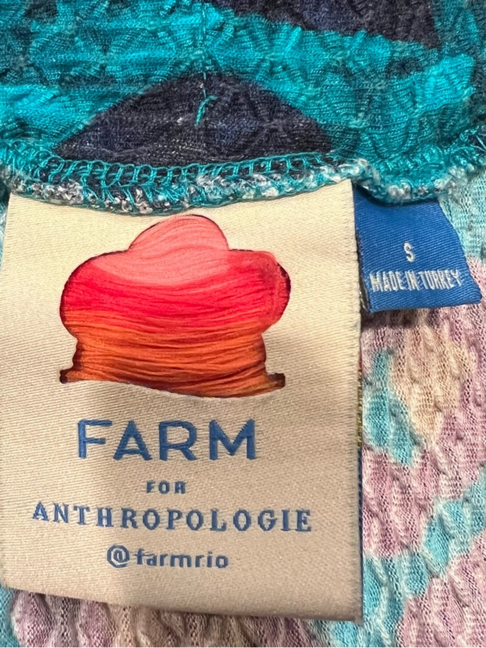 Farm Rio Anthropologie Gabriela Knit Maxi Skirt Tropical Boho Stretch small - Picture 4 of 4